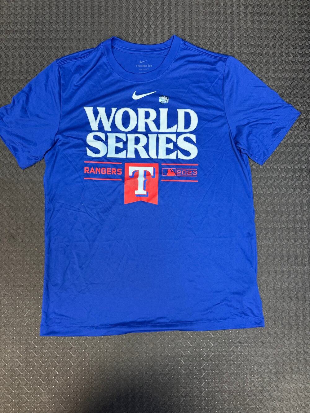 TEXAS RANGERS MLB NIKE WORLD SERIES DRI FIT T SHIRT men’s size L